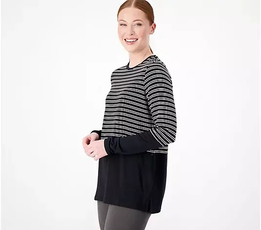 Cuddl duds softwear with stretch long sleeve crew top