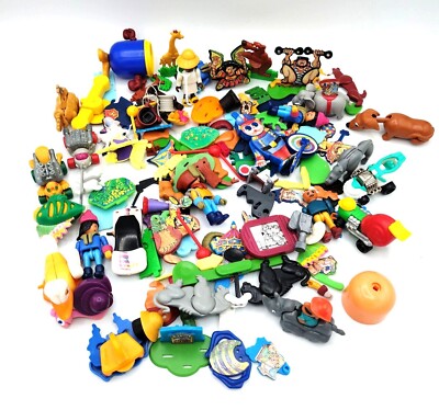 Kinder Egg Toy Lot Vintage Ferrero Miniatures Various Plastic Toys Grab Bag