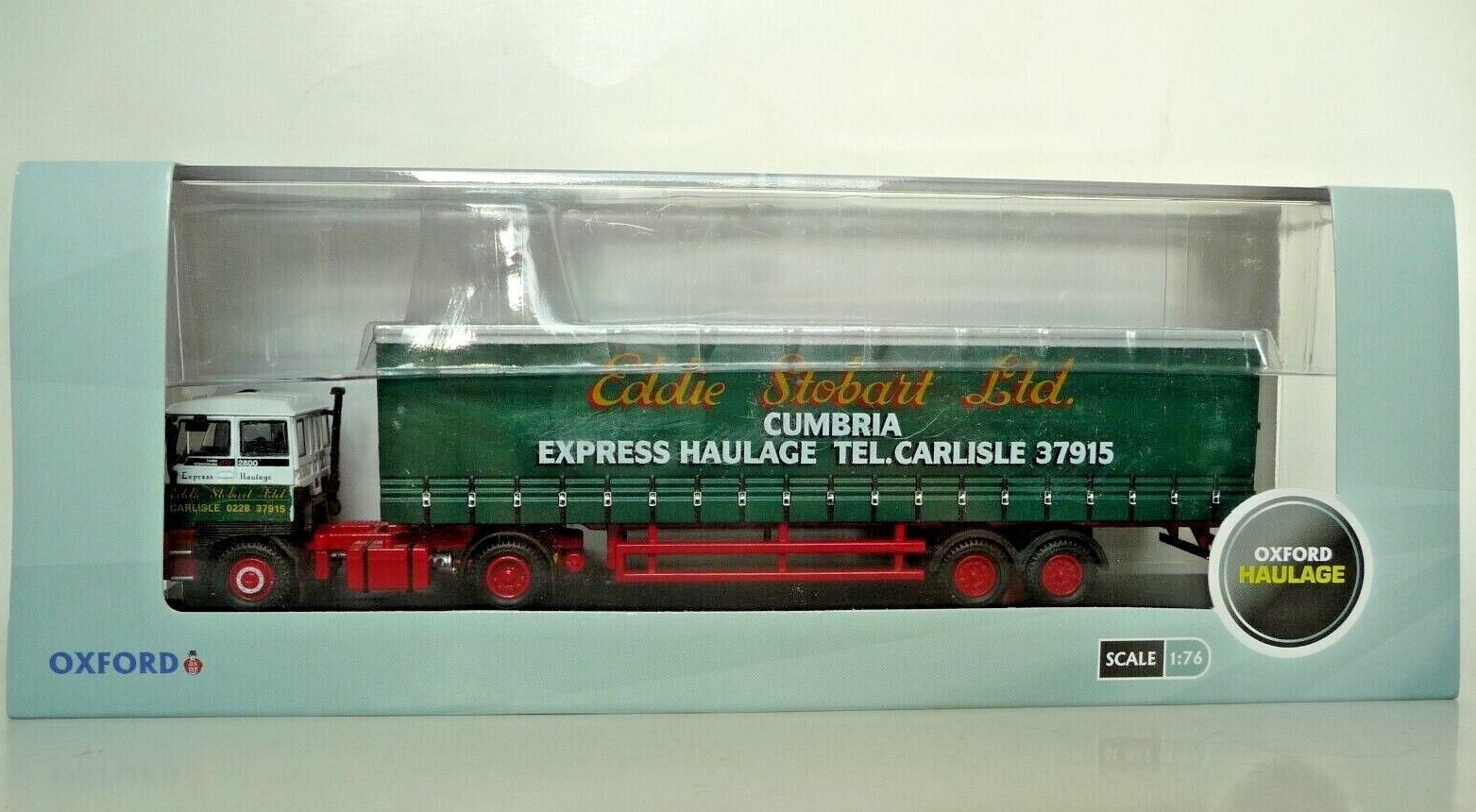 Oxford Diecast STOB027 DAF 2800 Curtainsider trailer Eddie Stobart Gemma Lindsay