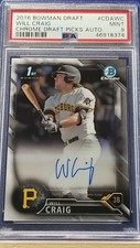 Will Craig - 2016 Bowman Chrome Draft Autograph  PSA 9 