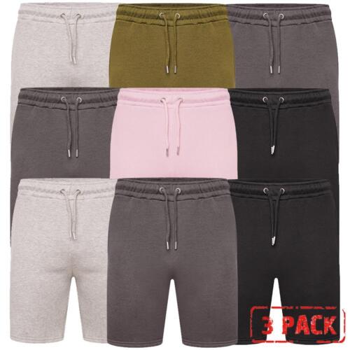 Confezione da 3 pantaloncini da jogger da uomo in pile jersey jogging vita elastica pantaloncini estivi - Foto 1 di 9