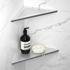 Corner Shower Shelf 2 Pack, 304 Stainless Steel Grout in Shelves for Bathroom, 1