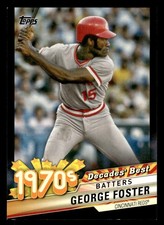 2020 TOPPS GEORGE FOSTER DB-49 MINT DECADES' BEST BLACK 267/299 CINCINNATI REDS