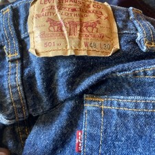 Vintage early 1980’s Levi’s 501 Made In USA Dark 1 Wash 48 X 30 - measures 44X29