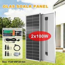 Solarmodul 200 Watt Mono Glas Solarpanel 300W Wechselrichter BalkonKkraftwerk PV