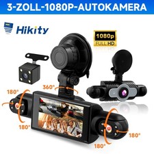 4-Kanal 360° Autokamera 1080P 3" Nachtsicht Drehbar G-sensor Parkmonitor Dashcam