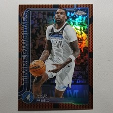 Topps 2025-26 Chrome Orange Refractor Naz Reid Minnesota Timberwolves Card 156