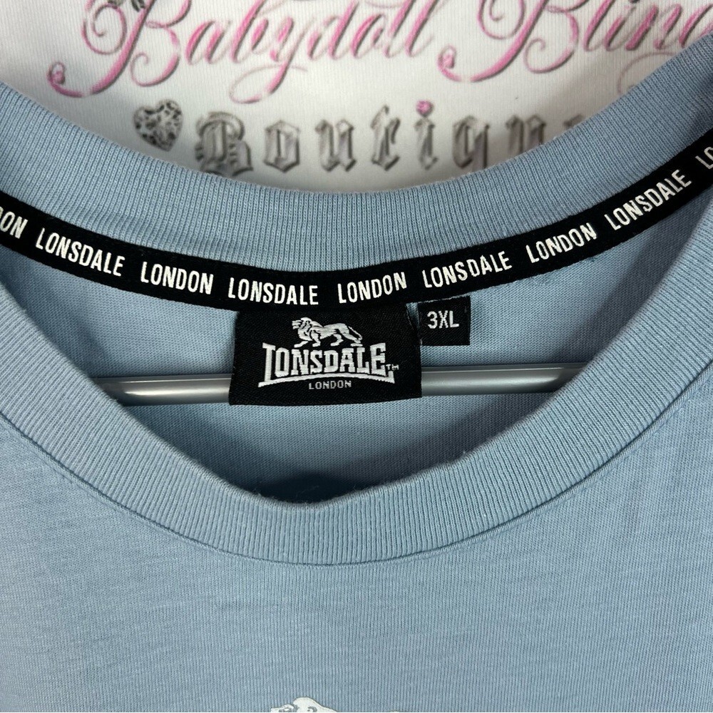 Lonsdale London tshirt top graphic navy white Men's Gray Short Sleeve Tee image 8