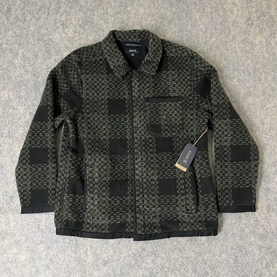 NWT Roark Ember Overshirt Jacket Mens Medium Wool Blend Snap Button $149 MSRP