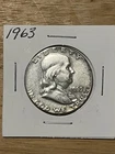 Great Looking 1963 - P Franklin Half Dollar 90% Silver  High Grade
