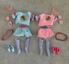 Vintage 1986 Funtime Barbie Original Clothing #3717 Blue #1739 Pink, Accessories