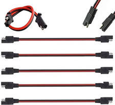 5 Pack 12 Gauge 2 Pin Quick Disconnect Audiopipe Polarized Wire Harness, 12 Inch