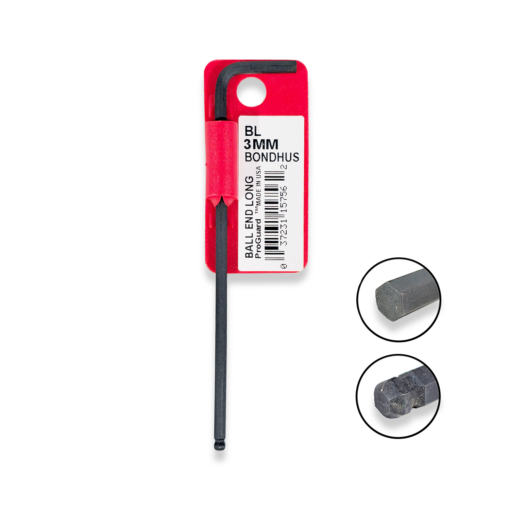 BONDHUS 3mm Allen Key Ball End Hex Long Arm 15756