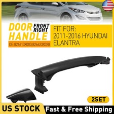 2PCS Exterior Door Handle For 2011-2016 Hyundai Elantra Rear Passenger Side US