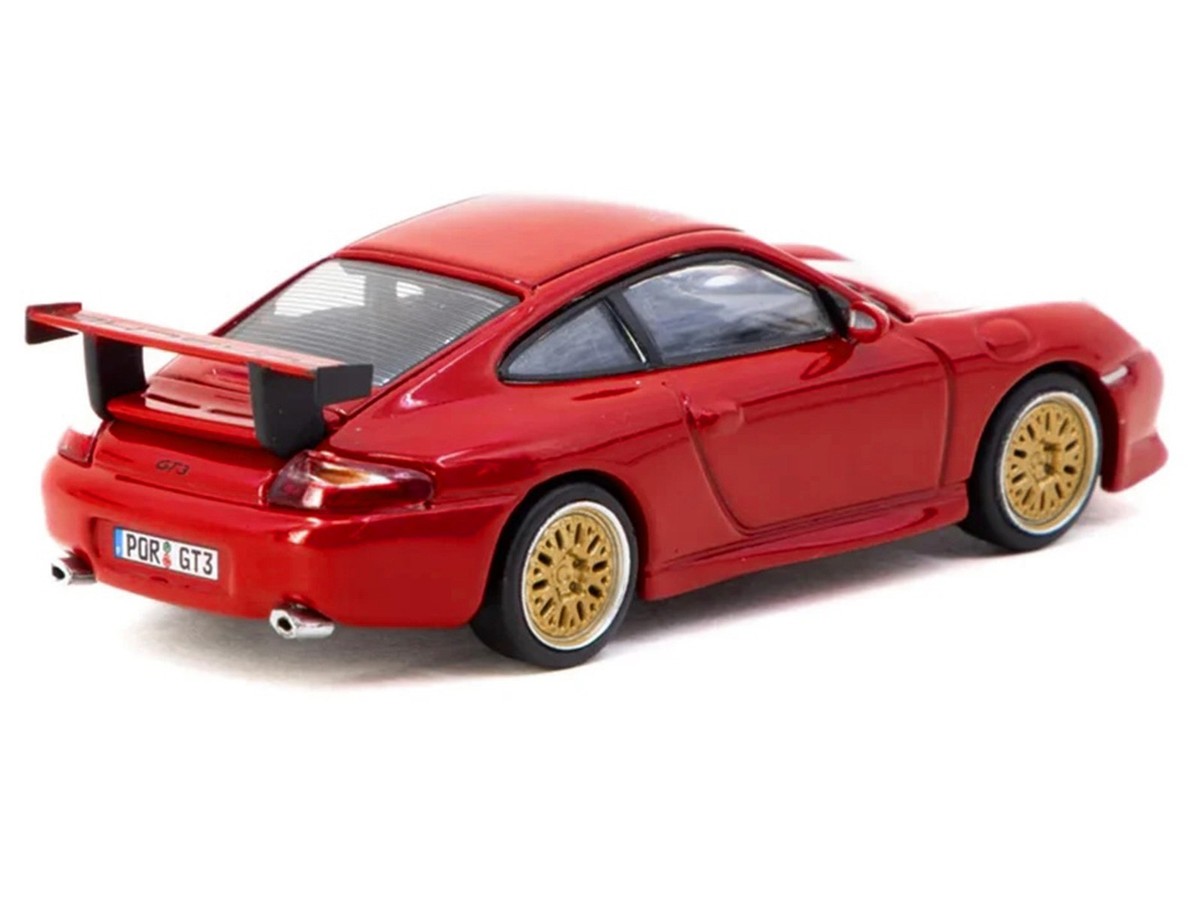 PORSCHE 911 GT3 (996) RED 1/64 DIECAST MODEL CAR BY TARMAC WORKS