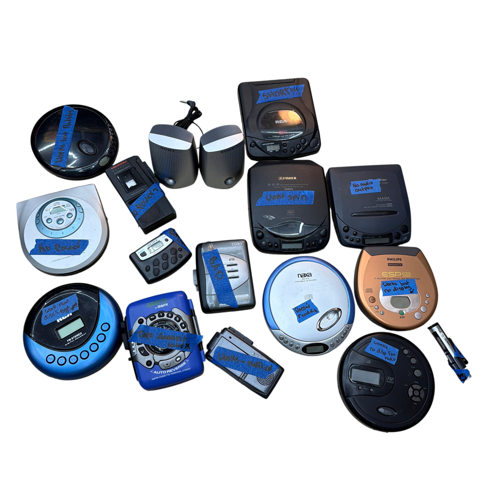 S Cassette Players Sony Philips Rca