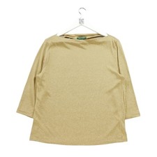 Lauren Ralph Lauren Maglia a maniche lunghe da donna oro Taglia XL #QWE7056