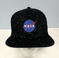 NASA Adjustable Black Space Hat Youth Size Snapback Cap Aldrin Family Foundation
