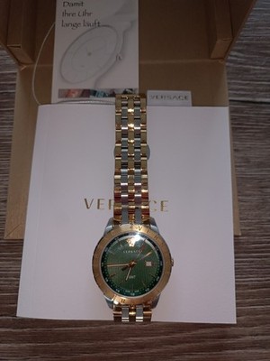 Versace Herren-Armbanduhr  Grüne Ziffernblatt  GMT ￼
