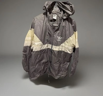 Adidas Windbreaker Jacke Size M 🏸🏸🏸 Retro Vintage Track JACKET 🌧 Regenjacke - Bild 1 von 4