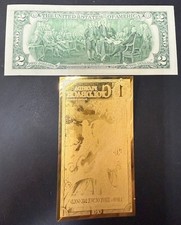 2025 Florida 1 Goldback Note .999 Pure Gold w/2017 $2 Bill 948
