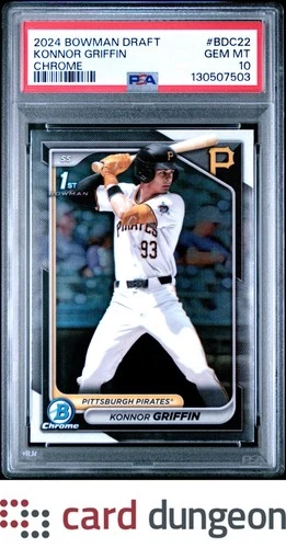 Konnor Griffin 2024 Bowman Draft #BDC22 Chrome - 130507503 PSA 10