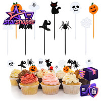 Cupcake Topper Halloween Kuchendeko 100X Tortenstecker 10 Motive Kinder Party