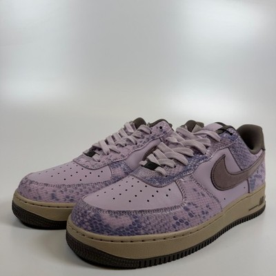 Nike Air Force 1 07 LV8 Purple Snakeskin Doll Taupe Grey HF2898-500 Mens Size 12