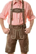 NEW Bavarian Oktoberfest Lederhosen Shorts Antique Brown Tracht #MUNICH
