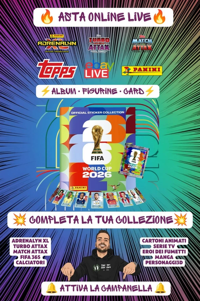 💥 Aste Online in Diretta: Album, Figurine e Card con Sconti Imperdibili