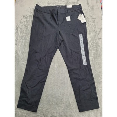 NWT Old Navy Pixie Pants Women 18 Black Ankle Length Never-Fade Stretch Slim