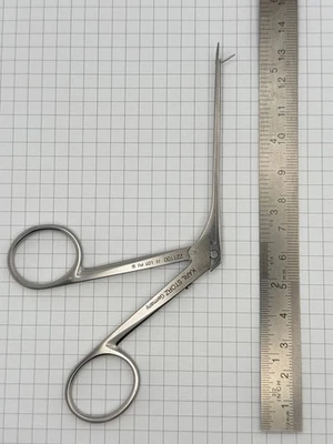 KARL STORZ 221100 Ohrzängchen HARTMANN zerlegbar extra zart gerieft 1x4,5mm 8cm - Bild 1 von 4