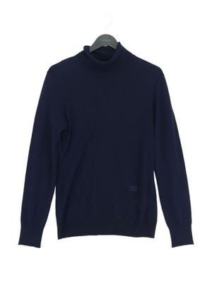 Ports 1961 Herren Pullover XL Blau 100% Wolle Rollkragenpullover Neu Mit Etikett