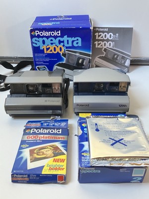 Vintage Polaroid Cameras Spectra System 1200i Film Box Manual  UNTESTED