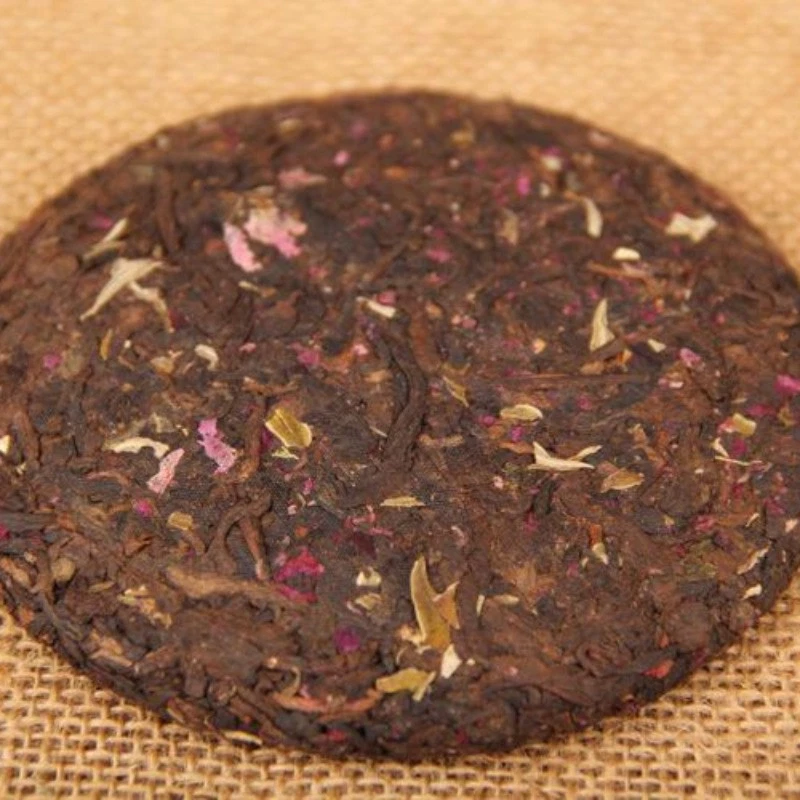 100 g Auténtico Yunnan Rosa Pu'er Té Flor Té Mini Maduro Pastel de Té Belleza Té Foto 4 de 4