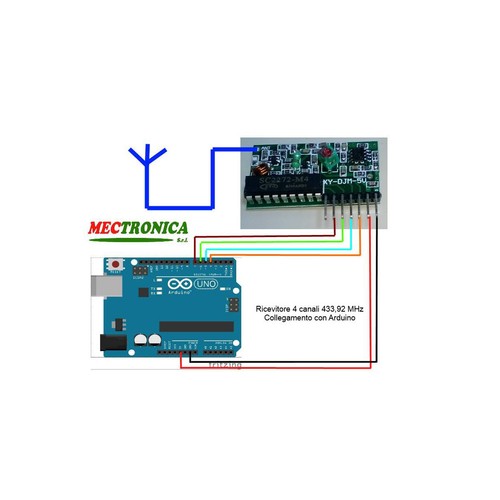 Radiocomando Arduino Embedded wireless 4 canali con telecomando incluso - Picture 2 of 2