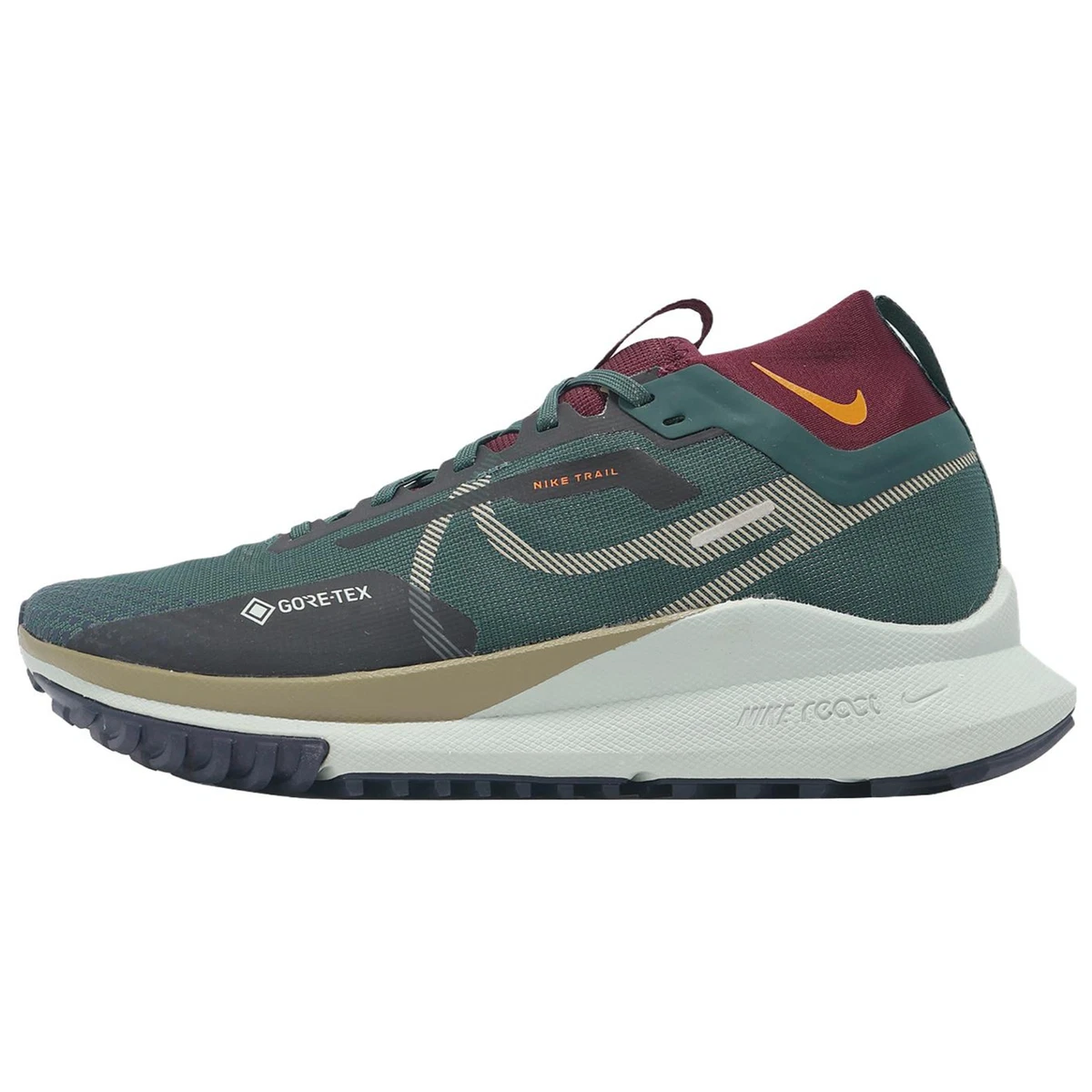 Nike React Pegasus Trail 4 GTX V2 Deep Jungle Khaki Night Maroon