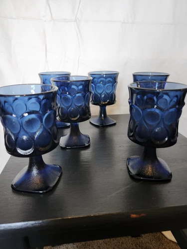 Vintage Blue Goblets