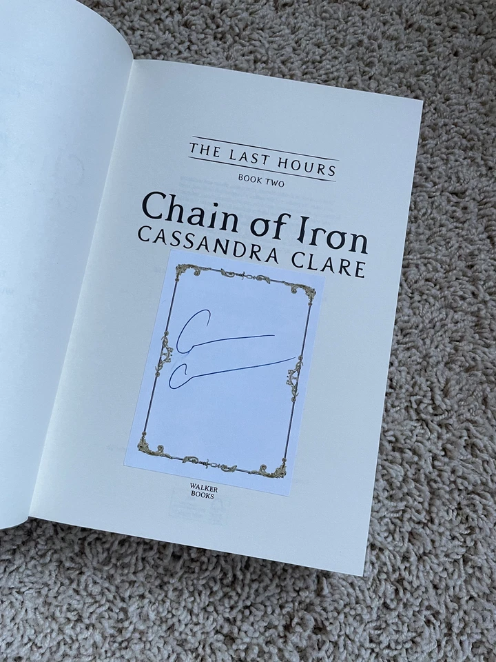 Chain of Iron Exclusive Fane UK Tour SIGNED Cassandra Clare - Shadowhunters - Image 3 of 4