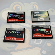 LOT of 4 Compact Flash - Various Sizes - Various Brands - Untested - GC709