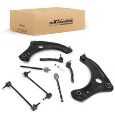 maXpeedingrods 8pc Front Lower Control Arms Tie Rod For Nissan Versa Note Micra