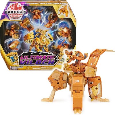 Bakugan 7-in-1 Ultimate Viloch Collectible Action Figure Kids Toy Set Cards