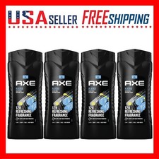 Axe Body Wash Alaska Ocean Air Bergaomot 3 In 1 Body Face 400ml, 13.5oz x 4 Pack