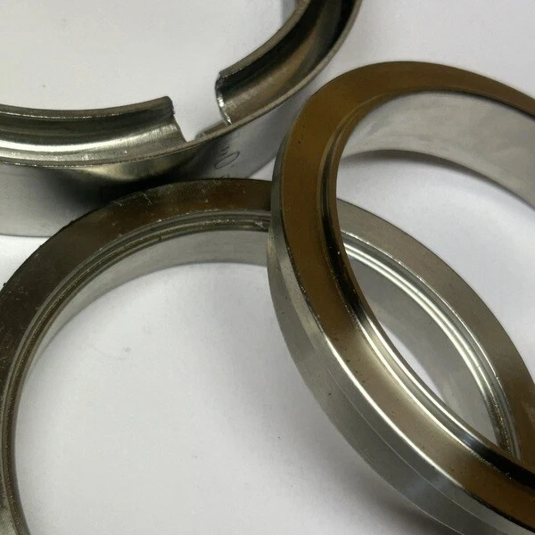 3.0" 82mm V-bandas x 2 abrazadera de acero inoxidable + collares Foto 3 de 4