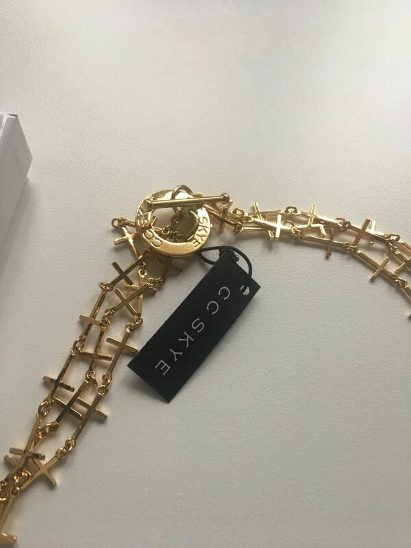 cc skye oro collar cruces - estilo celebridad Foto 3 de 3