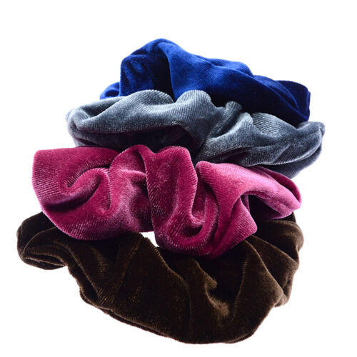 Over 40 Colors Soft Velvet Elastic Hair Scrunchies Bands Hair Band Hair Tie Rope - Picture 3 of 66
