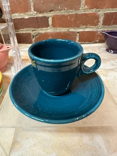 Fiesta AD Cup and Saucer - JUNIPER - Conventional Handle Demitasse 1st