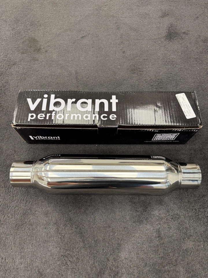 Resonador estilo botella Vibrant Performance 1793, entrada/salida de 2,5" x 18" de largo Foto 2 de 4