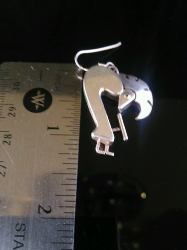 Navajo Kokopelli Sterling Silver Dangle Drop Earrings Signed by Alvin Vandever - Picture 6 of 9