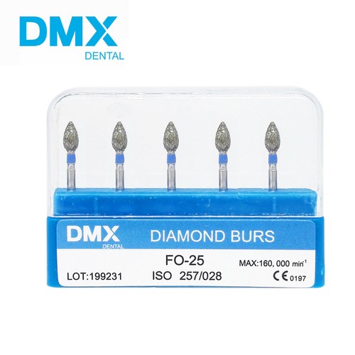5pz/Confezione Frese Diamantate Dentali FG per Manipolo Alta Velocità Impugnatura Attrito 1,6MM Bur - Foto 33 di 69